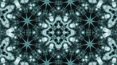 Soyut boya fırça mürekkep patlayabilir formanın düzgün kavramı simetrik desen süs dekoratif Kaleidoscope hareketi geometrik daire ve yıldız şekiller