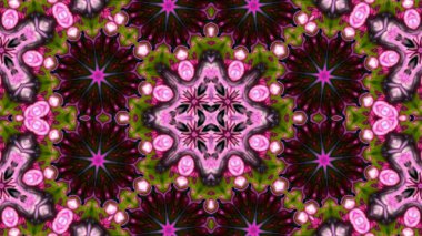 Soyut boya fırça mürekkep patlayabilir formanın düzgün kavramı simetrik desen süs dekoratif Kaleidoscope hareketi geometrik daire ve yıldız şekiller