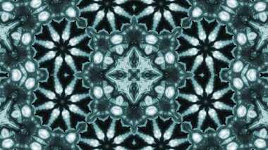 Soyut boya fırça mürekkep patlayabilir formanın düzgün kavramı simetrik desen süs dekoratif Kaleidoscope hareketi geometrik daire ve yıldız şekiller