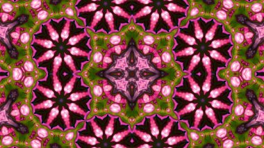 Soyut boya fırça mürekkep patlayabilir formanın düzgün kavramı simetrik desen süs dekoratif Kaleidoscope hareketi geometrik daire ve yıldız şekiller