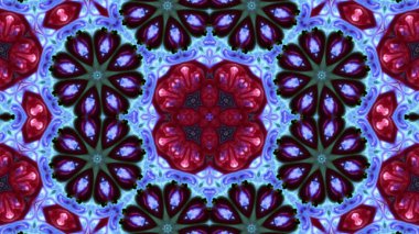 Soyut boya fırça mürekkep patlayabilir formanın düzgün kavramı simetrik desen süs dekoratif Kaleidoscope hareketi geometrik daire ve yıldız şekiller