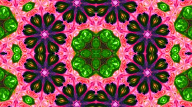 Soyut boya fırça mürekkep patlayabilir formanın düzgün kavramı simetrik desen süs dekoratif Kaleidoscope hareketi geometrik daire ve yıldız şekiller