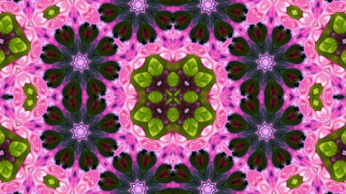 Soyut boya fırça mürekkep patlayabilir formanın düzgün kavramı simetrik desen süs dekoratif Kaleidoscope hareketi geometrik daire ve yıldız şekiller