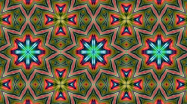 Soyut boya fırça mürekkep patlayabilir formanın düzgün kavramı simetrik desen süs dekoratif Kaleidoscope hareketi geometrik daire ve yıldız şekiller