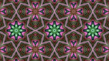 Soyut boya fırça mürekkep patlayabilir formanın düzgün kavramı simetrik desen süs dekoratif Kaleidoscope hareketi geometrik daire ve yıldız şekiller