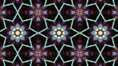 Soyut boya fırça mürekkep patlayabilir formanın düzgün kavramı simetrik desen süs dekoratif Kaleidoscope hareketi geometrik daire ve yıldız şekiller