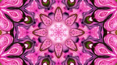 Soyut boya fırça mürekkep patlayabilir formanın düzgün kavramı simetrik desen süs dekoratif Kaleidoscope hareketi geometrik daire ve yıldız şekiller