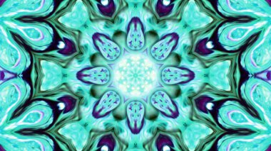 Soyut boya fırça mürekkep patlayabilir formanın düzgün kavramı simetrik desen süs dekoratif Kaleidoscope hareketi geometrik daire ve yıldız şekiller