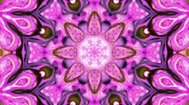 Soyut boya fırça mürekkep patlayabilir formanın düzgün kavramı simetrik desen süs dekoratif Kaleidoscope hareketi geometrik daire ve yıldız şekiller