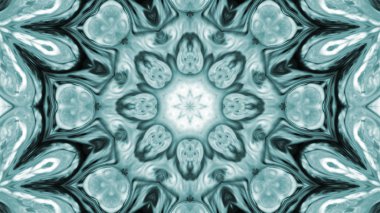 Soyut boya fırça mürekkep patlayabilir formanın düzgün kavramı simetrik desen süs dekoratif Kaleidoscope hareketi geometrik daire ve yıldız şekiller