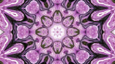 Soyut boya fırça mürekkep patlayabilir formanın düzgün kavramı simetrik desen süs dekoratif Kaleidoscope hareketi geometrik daire ve yıldız şekiller