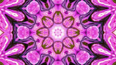 Soyut boya fırça mürekkep patlayabilir formanın düzgün kavramı simetrik desen süs dekoratif Kaleidoscope hareketi geometrik daire ve yıldız şekiller