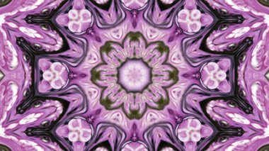 Soyut boya fırça mürekkep patlayabilir formanın düzgün kavramı simetrik desen süs dekoratif Kaleidoscope hareketi geometrik daire ve yıldız şekiller