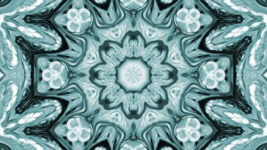 Soyut boya fırça mürekkep patlayabilir formanın düzgün kavramı simetrik desen süs dekoratif Kaleidoscope hareketi geometrik daire ve yıldız şekiller