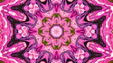 Soyut boya fırça mürekkep patlayabilir formanın düzgün kavramı simetrik desen süs dekoratif Kaleidoscope hareketi geometrik daire ve yıldız şekiller