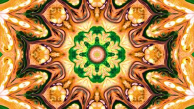 Soyut boya fırça mürekkep patlayabilir formanın düzgün kavramı simetrik desen süs dekoratif Kaleidoscope hareketi geometrik daire ve yıldız şekiller