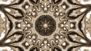 Soyut boya fırça mürekkep patlayabilir formanın düzgün kavramı simetrik desen süs dekoratif Kaleidoscope hareketi geometrik daire ve yıldız şekiller