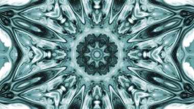 Soyut boya fırça mürekkep patlayabilir formanın düzgün kavramı simetrik desen süs dekoratif Kaleidoscope hareketi geometrik daire ve yıldız şekiller