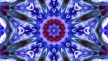 Soyut boya fırça mürekkep patlayabilir formanın düzgün kavramı simetrik desen süs dekoratif Kaleidoscope hareketi geometrik daire ve yıldız şekiller