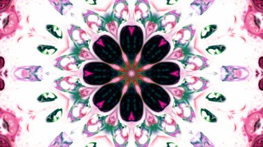 Soyut boya fırça mürekkep patlayabilir formanın düzgün kavramı simetrik desen süs dekoratif Kaleidoscope hareketi geometrik daire ve yıldız şekiller