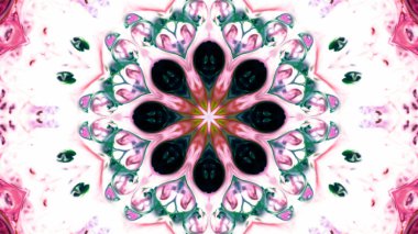 Soyut boya fırça mürekkep patlayabilir formanın düzgün kavramı simetrik desen süs dekoratif Kaleidoscope hareketi geometrik daire ve yıldız şekiller