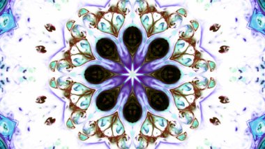 Soyut boya fırça mürekkep patlayabilir formanın düzgün kavramı simetrik desen süs dekoratif Kaleidoscope hareketi geometrik daire ve yıldız şekiller
