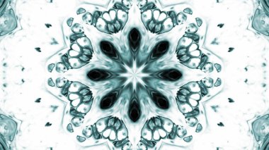 Soyut boya fırça mürekkep patlayabilir formanın düzgün kavramı simetrik desen süs dekoratif Kaleidoscope hareketi geometrik daire ve yıldız şekiller