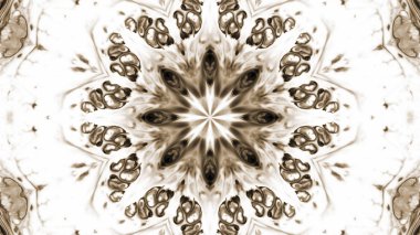 Soyut boya fırça mürekkep patlayabilir formanın düzgün kavramı simetrik desen süs dekoratif Kaleidoscope hareketi geometrik daire ve yıldız şekiller