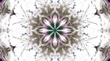 Soyut boya fırça mürekkep patlayabilir formanın düzgün kavramı simetrik desen süs dekoratif Kaleidoscope hareketi geometrik daire ve yıldız şekiller