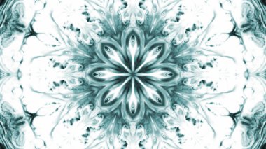 Soyut boya fırça mürekkep patlayabilir formanın düzgün kavramı simetrik desen süs dekoratif Kaleidoscope hareketi geometrik daire ve yıldız şekiller