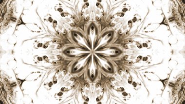 Soyut boya fırça mürekkep patlayabilir formanın düzgün kavramı simetrik desen süs dekoratif Kaleidoscope hareketi geometrik daire ve yıldız şekiller