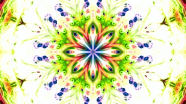 Soyut boya fırça mürekkep patlayabilir formanın düzgün kavramı simetrik desen süs dekoratif Kaleidoscope hareketi geometrik daire ve yıldız şekiller