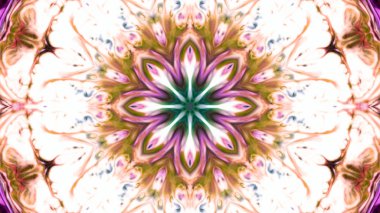 Soyut boya fırça mürekkep patlayabilir formanın düzgün kavramı simetrik desen süs dekoratif Kaleidoscope hareketi geometrik daire ve yıldız şekiller