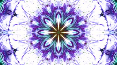 Soyut boya fırça mürekkep patlayabilir formanın düzgün kavramı simetrik desen süs dekoratif Kaleidoscope hareketi geometrik daire ve yıldız şekiller