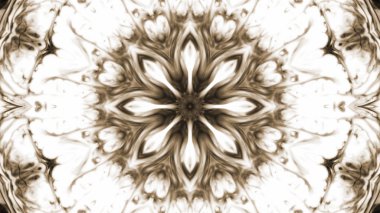 Soyut boya fırça mürekkep patlayabilir formanın düzgün kavramı simetrik desen süs dekoratif Kaleidoscope hareketi geometrik daire ve yıldız şekiller