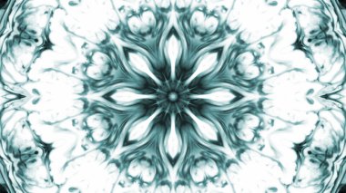 Soyut boya fırça mürekkep patlayabilir formanın düzgün kavramı simetrik desen süs dekoratif Kaleidoscope hareketi geometrik daire ve yıldız şekiller