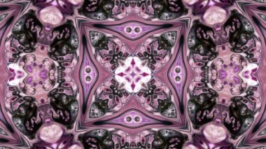 Soyut boya fırça mürekkep patlayabilir formanın düzgün kavramı simetrik desen süs dekoratif Kaleidoscope hareketi geometrik daire ve yıldız şekiller