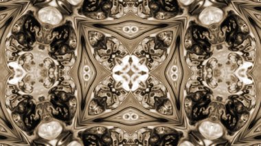 Soyut boya fırça mürekkep patlayabilir formanın düzgün kavramı simetrik desen süs dekoratif Kaleidoscope hareketi geometrik daire ve yıldız şekiller