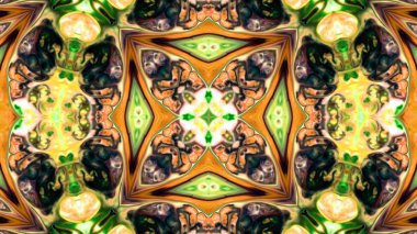 Soyut boya fırça mürekkep patlayabilir formanın düzgün kavramı simetrik desen süs dekoratif Kaleidoscope hareketi geometrik daire ve yıldız şekiller