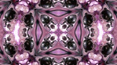 Soyut boya fırça mürekkep patlayabilir formanın düzgün kavramı simetrik desen süs dekoratif Kaleidoscope hareketi geometrik daire ve yıldız şekiller