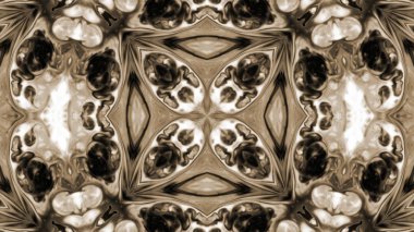 Soyut boya fırça mürekkep patlayabilir formanın düzgün kavramı simetrik desen süs dekoratif Kaleidoscope hareketi geometrik daire ve yıldız şekiller