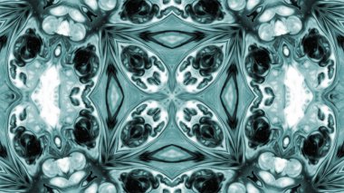 Soyut boya fırça mürekkep patlayabilir formanın düzgün kavramı simetrik desen süs dekoratif Kaleidoscope hareketi geometrik daire ve yıldız şekiller