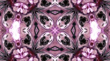 Soyut boya fırça mürekkep patlayabilir formanın düzgün kavramı simetrik desen süs dekoratif Kaleidoscope hareketi geometrik daire ve yıldız şekiller