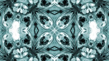 Soyut boya fırça mürekkep patlayabilir formanın düzgün kavramı simetrik desen süs dekoratif Kaleidoscope hareketi geometrik daire ve yıldız şekiller