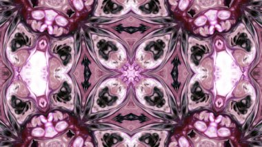 Soyut boya fırça mürekkep patlayabilir formanın düzgün kavramı simetrik desen süs dekoratif Kaleidoscope hareketi geometrik daire ve yıldız şekiller