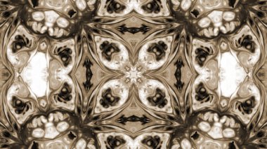 Soyut boya fırça mürekkep patlayabilir formanın düzgün kavramı simetrik desen süs dekoratif Kaleidoscope hareketi geometrik daire ve yıldız şekiller