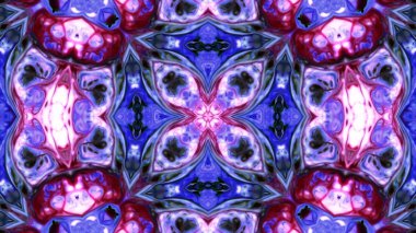 Soyut boya fırça mürekkep patlayabilir formanın düzgün kavramı simetrik desen süs dekoratif Kaleidoscope hareketi geometrik daire ve yıldız şekiller