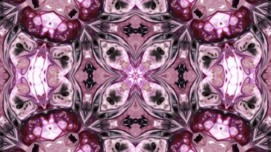 Soyut boya fırça mürekkep patlayabilir formanın düzgün kavramı simetrik desen süs dekoratif Kaleidoscope hareketi geometrik daire ve yıldız şekiller