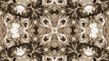 Soyut boya fırça mürekkep patlayabilir formanın düzgün kavramı simetrik desen süs dekoratif Kaleidoscope hareketi geometrik daire ve yıldız şekiller