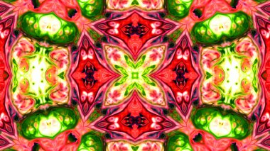 Soyut boya fırça mürekkep patlayabilir formanın düzgün kavramı simetrik desen süs dekoratif Kaleidoscope hareketi geometrik daire ve yıldız şekiller